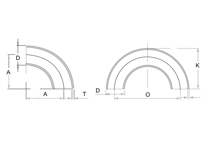 DIN 2605 ; EN 10253-2  Elbow