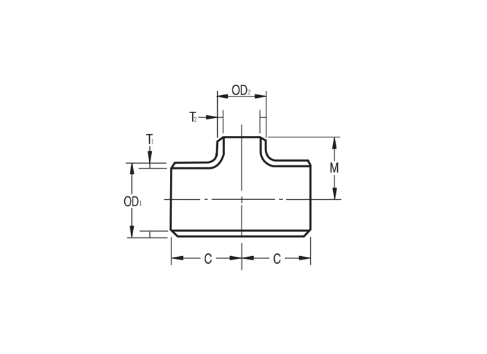 Stainless Steel ANSI B16.9, MSS SP-43 Tee (Reducer)