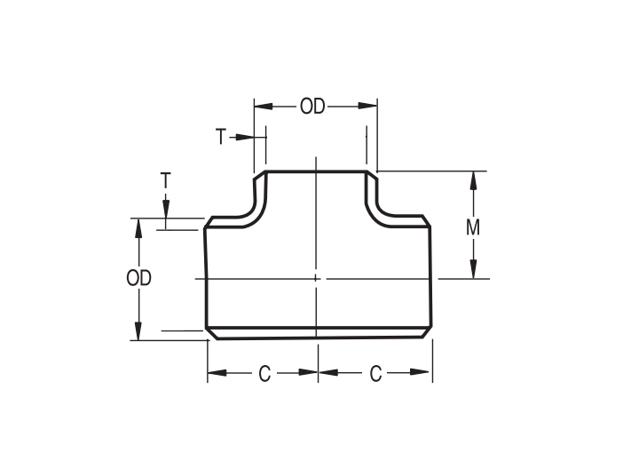 Stainless Steel ANSI B16.9, MSS SP-43 Tee (Straight)