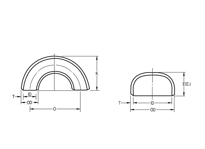 Carbon Steel JIS/KS Elbow 180°;Cap