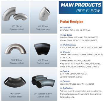all kinds of steel pipe elbow