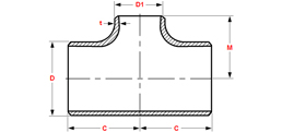 A105 Steel Equal Tee SCH10