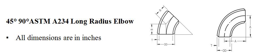 ASTM A234 Long Radius Elbow