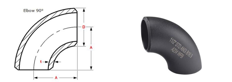 Long Radius 90 Degree Steel Elbow