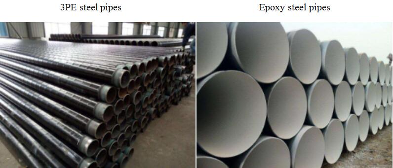 3PE steel pipes and epoxy steel pipes