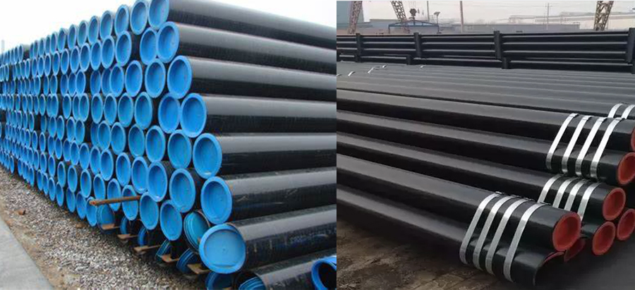 Seamless black line pipe gas line