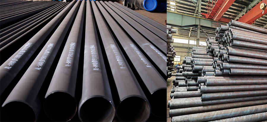 Seamless black line pipe gas line